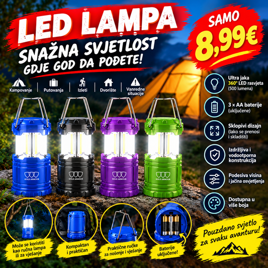 LED LAMPA – SNAŽNA SVJETLOST GDJE GOD DA POĐETE! 🔦