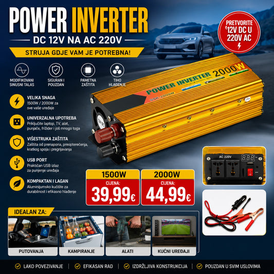 POWER INVERTER 12V → 220V