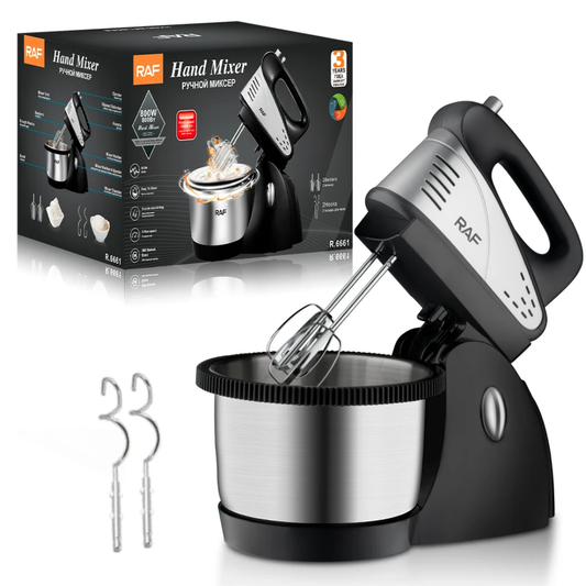 RAF R.6661 – Električni ručni mikser sa rotirajućom posudom (800W)