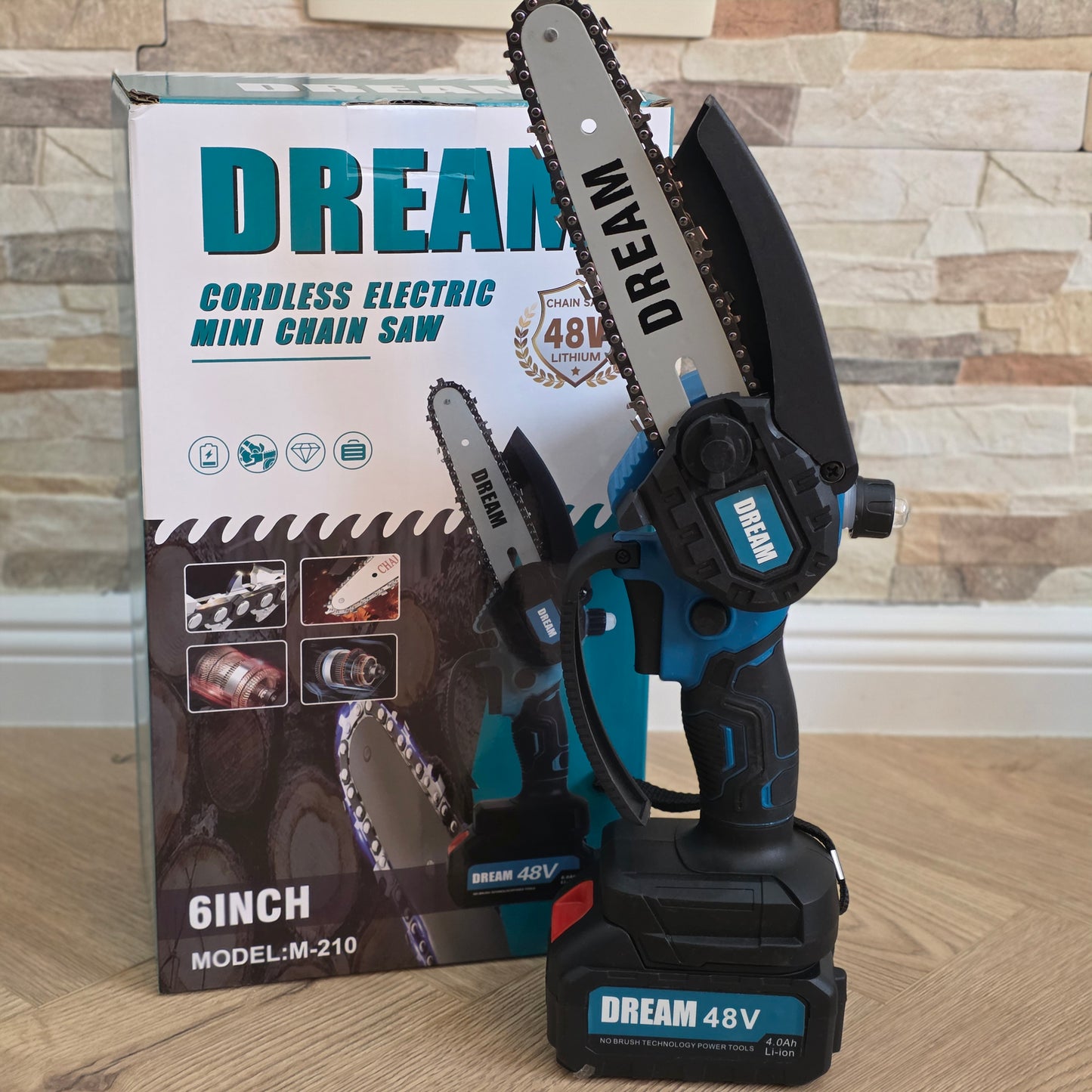 DREAM aku motorna testera 6” – 48V (set sa 2 baterije)