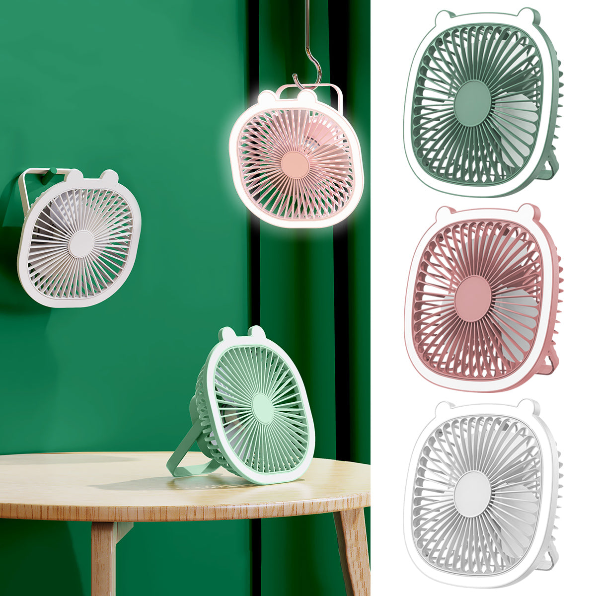 Prenosivi USB Ventilator sa LED Svetlom – Kompaktan, Snažan i Sladak