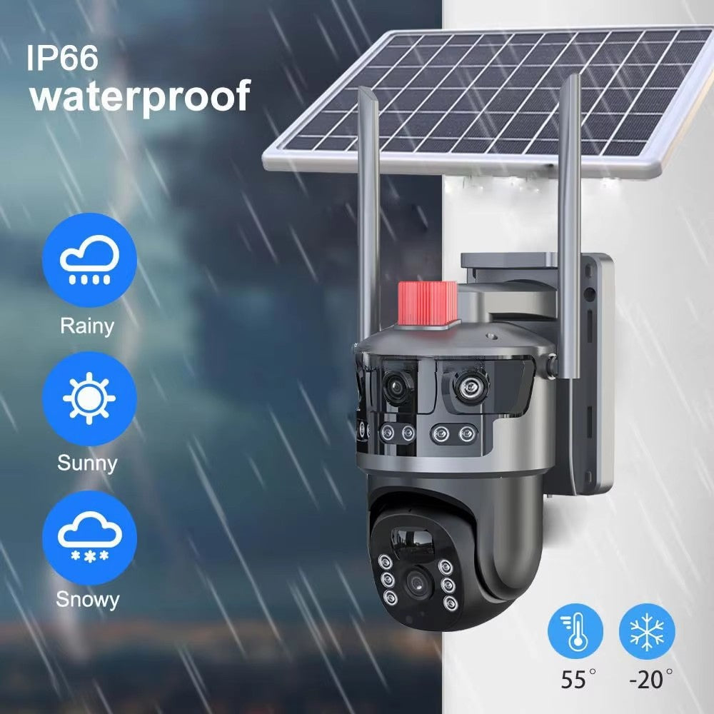 Solarna WiFi sigurnosna kamera sa 4 sočiva