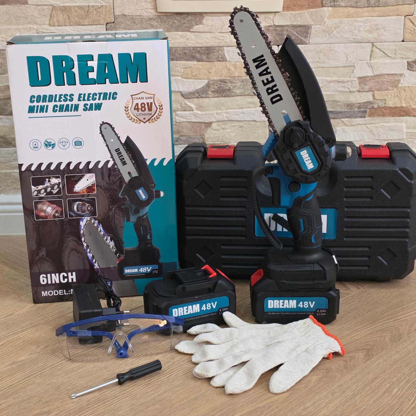 DREAM aku motorna testera 6” – 48V (set sa 2 baterije)