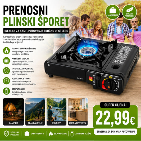 Prenosni Plinski Šporet sa Koferom