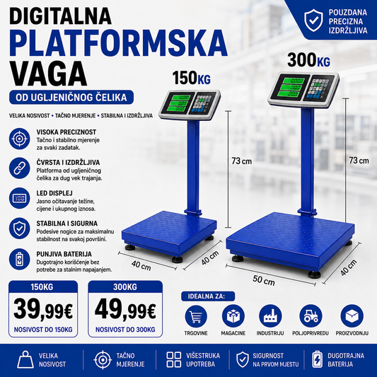 Digitalna platformska vaga od ugljeničnog čelika