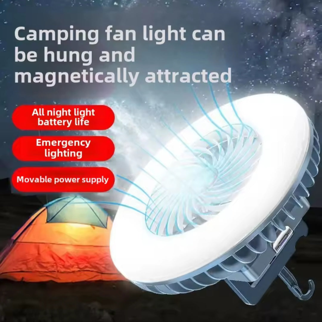 Prenosivi Ventilator i Kamp Svijetlo 2u1