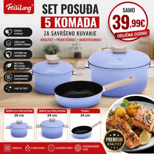 Set posuđa FeisiLang – 5 komada