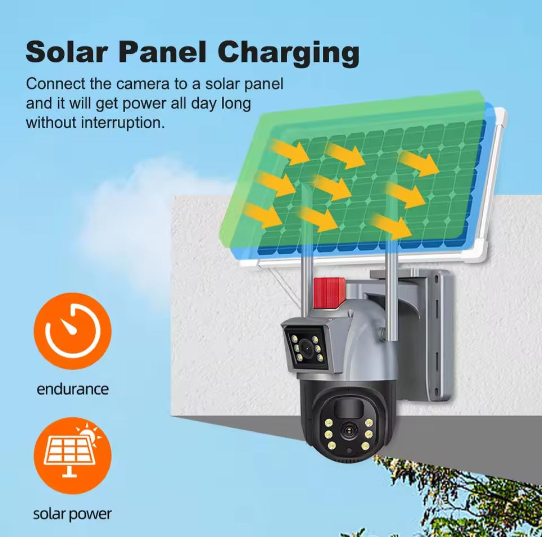 Solarna WiFi kamera sa dva sočiva