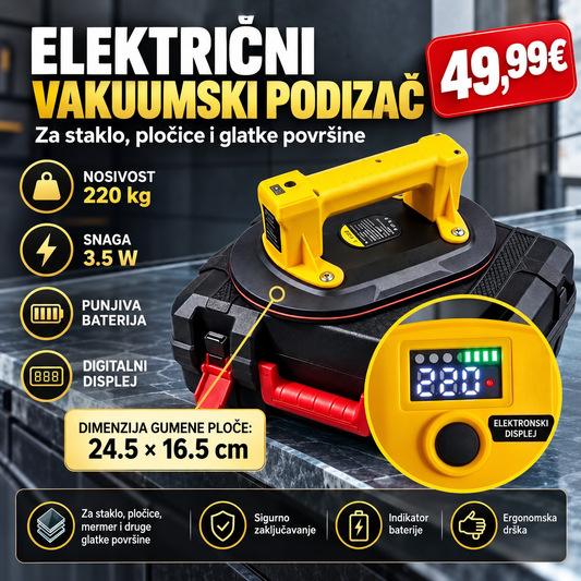 Električni vakuumski podizač – nosivost do 220 kg