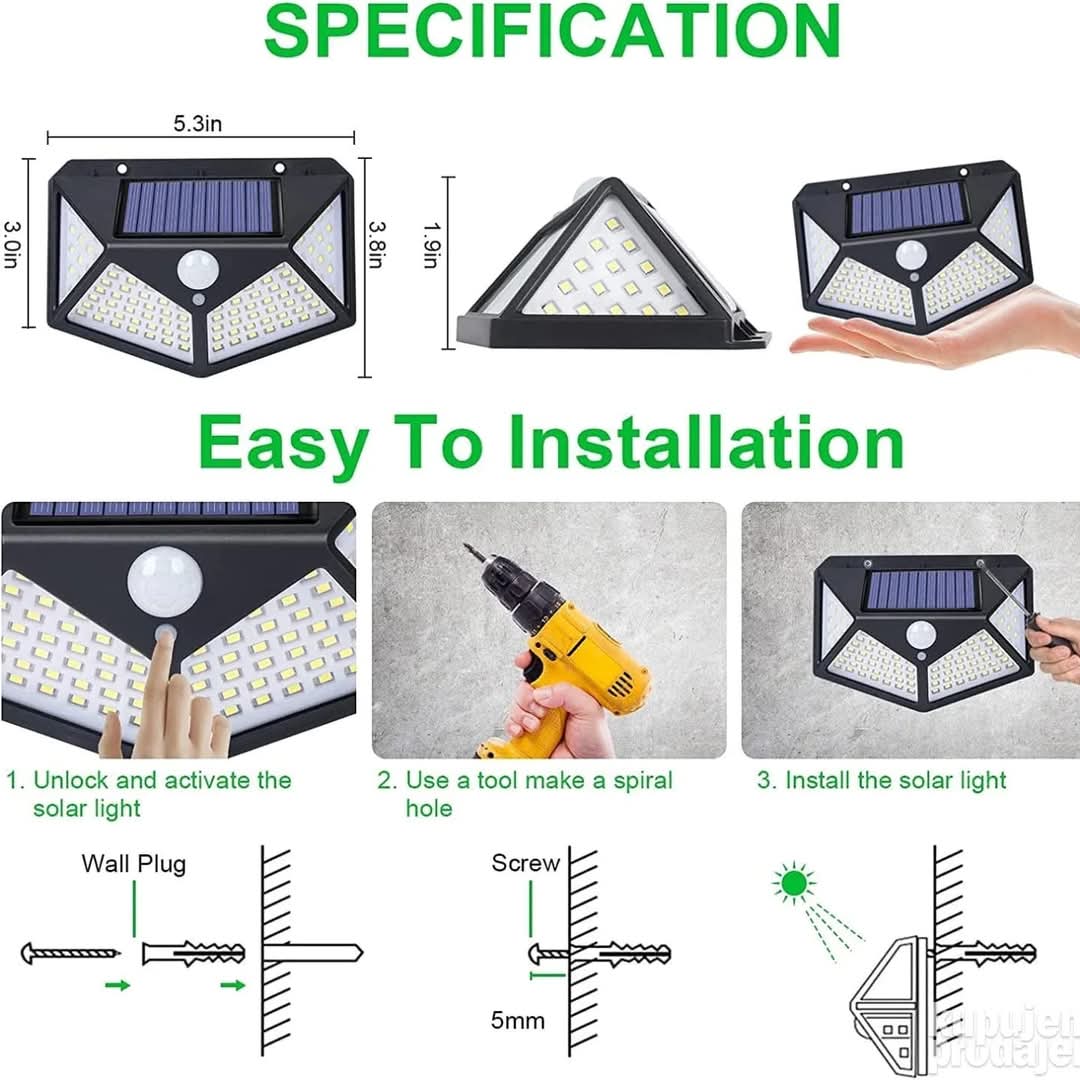 DEKORATIVNA SOLARNA LED LAMPA ZA DVORIŠTE
