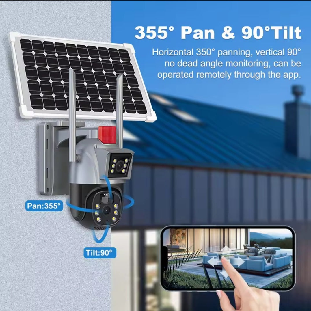 Solarna WiFi kamera sa dva sočiva