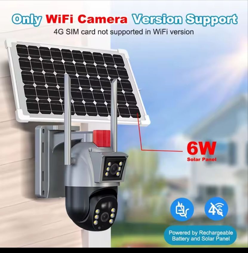 Solarna WiFi kamera sa dva sočiva