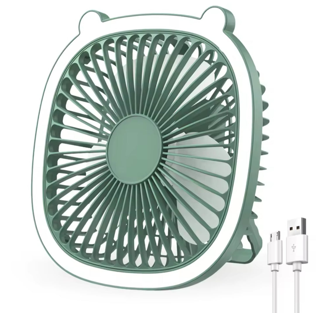 Prenosivi USB Ventilator sa LED Svetlom – Kompaktan, Snažan i Sladak