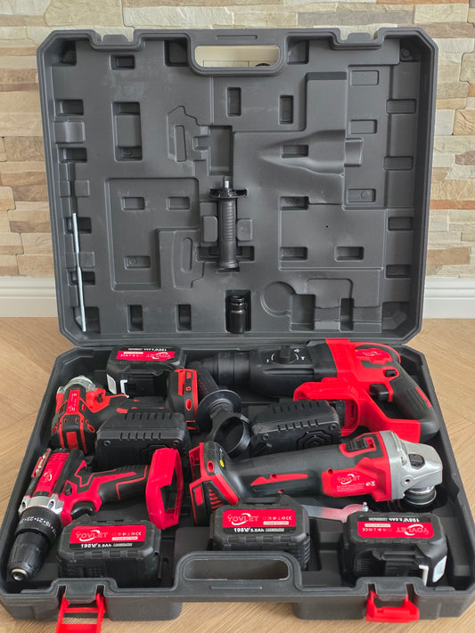 PROFESIONALNI AKU SET ALATA 4u1 – 198V (red)