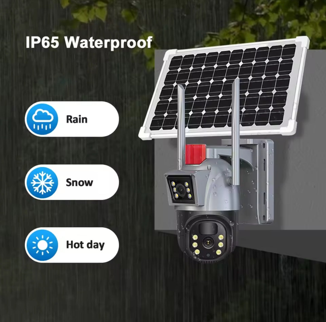 Solarna WiFi kamera sa dva sočiva