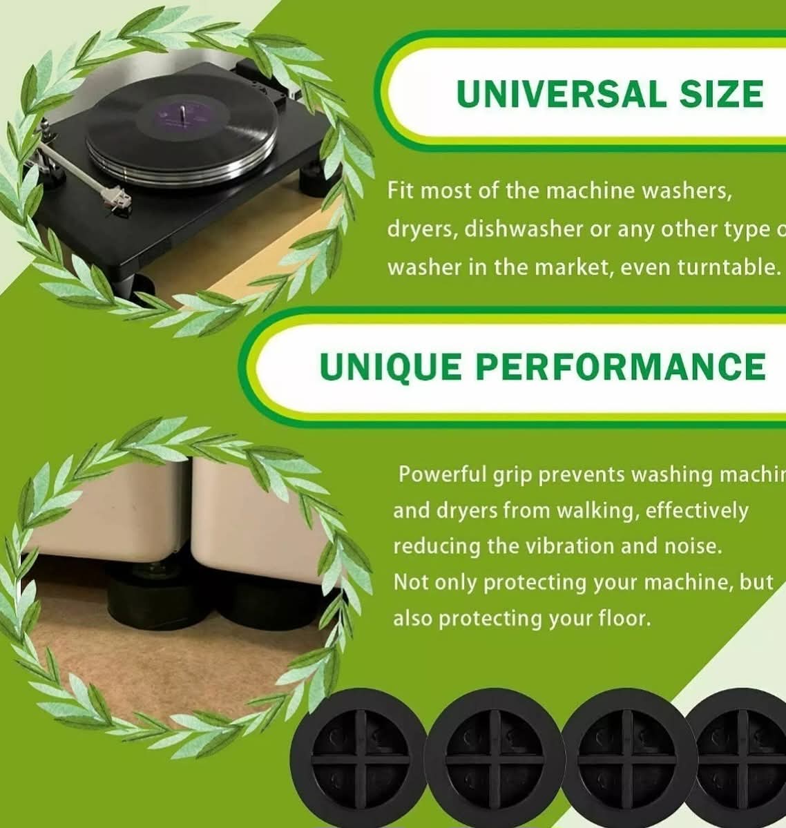 Univerzalni podmetači za veš mašinu i namještaj - 4 komada