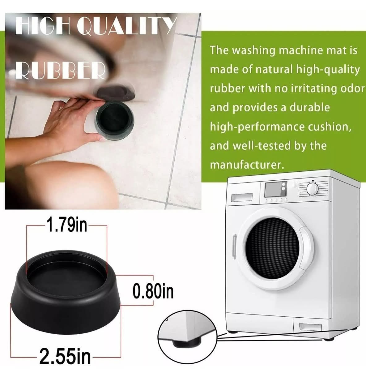 Univerzalni podmetači za veš mašinu i namještaj - 4 komada