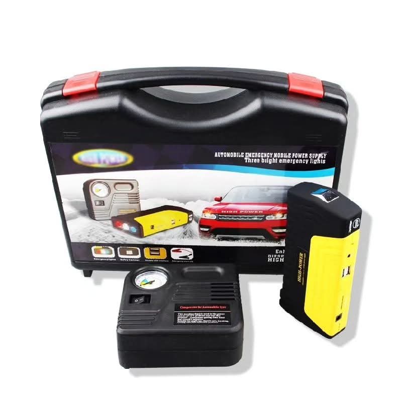 Jump Starter 3u1 višenamjenski set starter za akumulator i kompresor za auto velike snage
