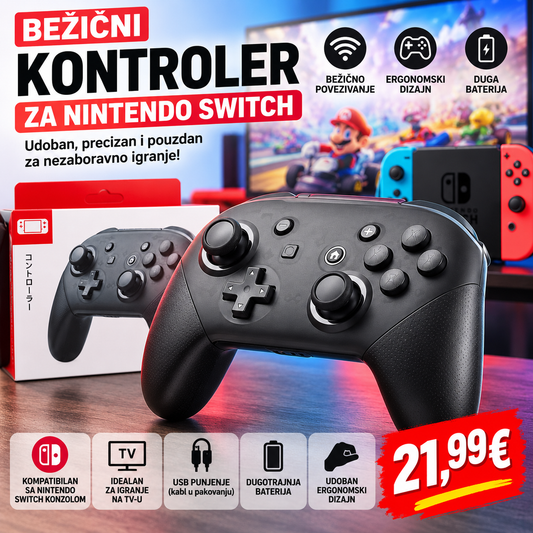 Bežični kontroler za Nintendo Switch – ergonomski dizajn