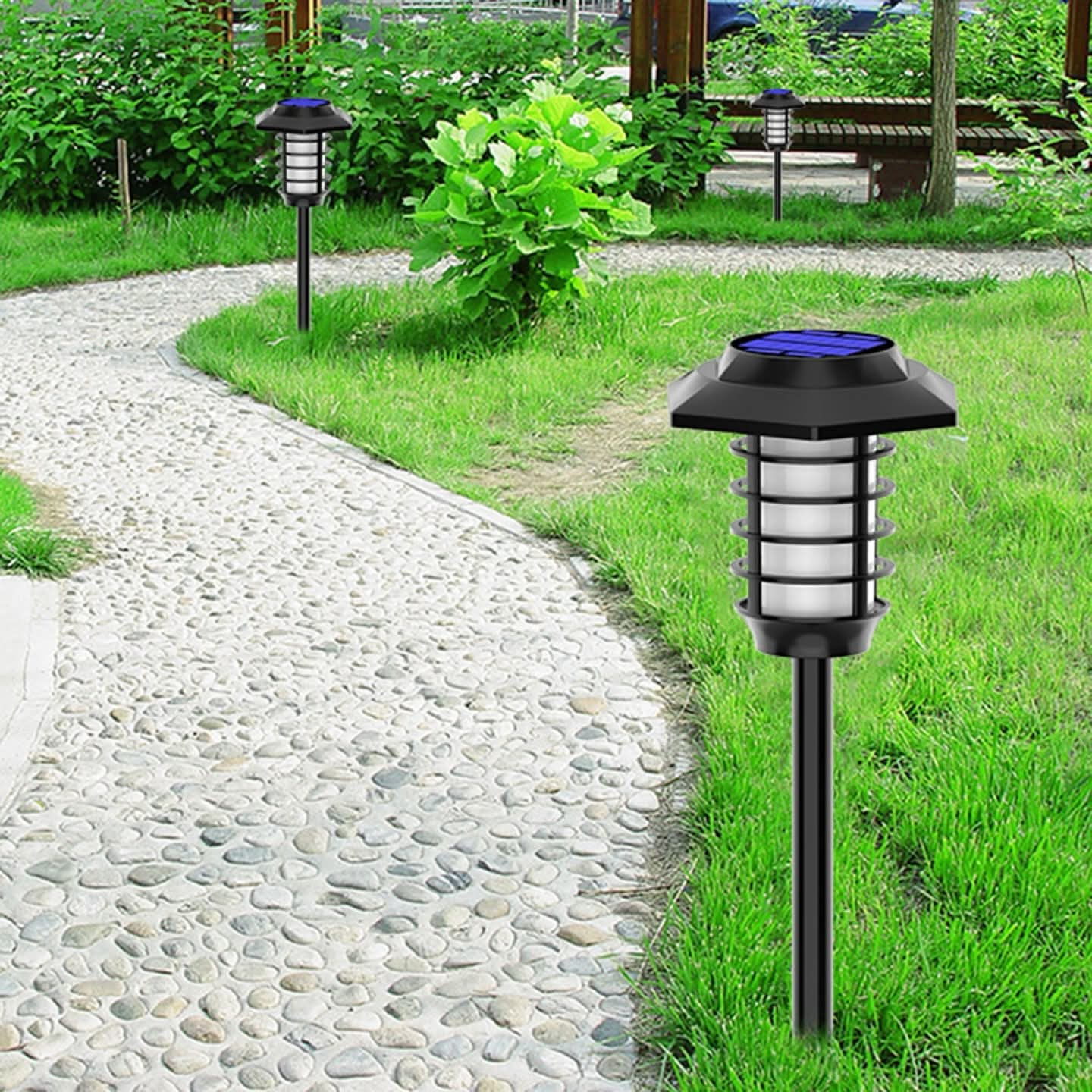Solarna baštenska lampa (50cm x 20cm) sa 2 načina rada.
