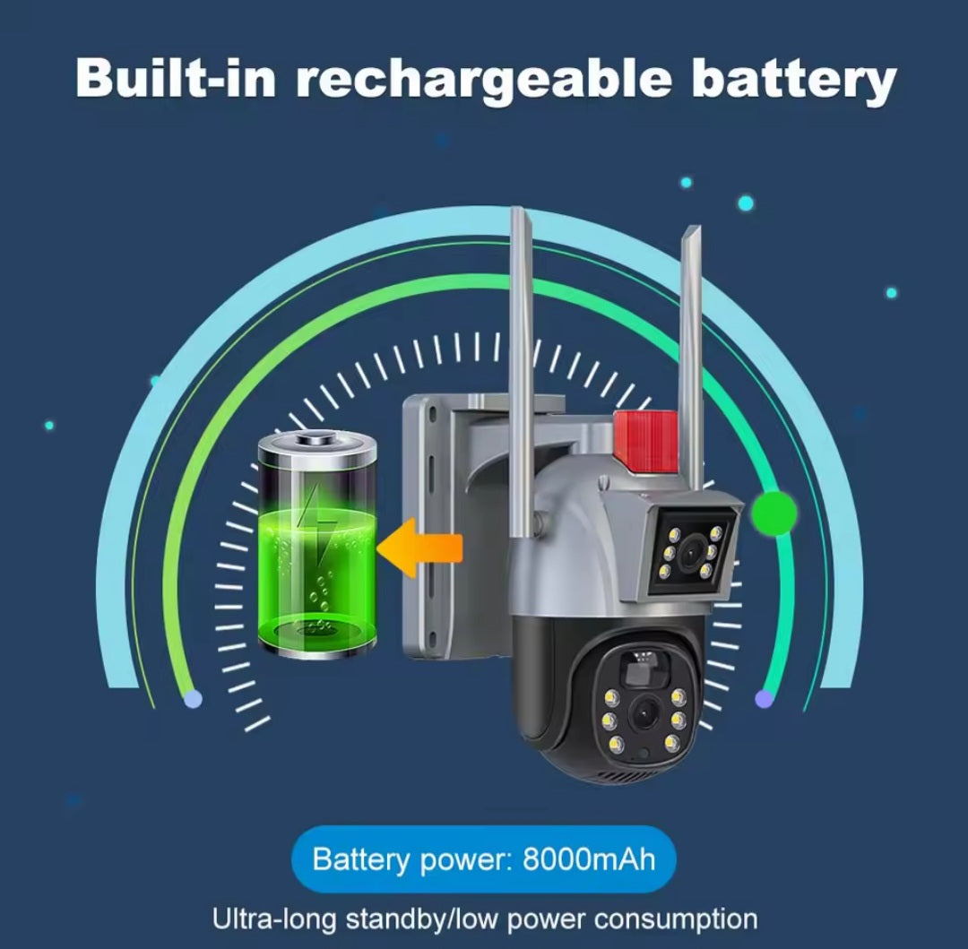 Solarna WiFi kamera sa dva sočiva