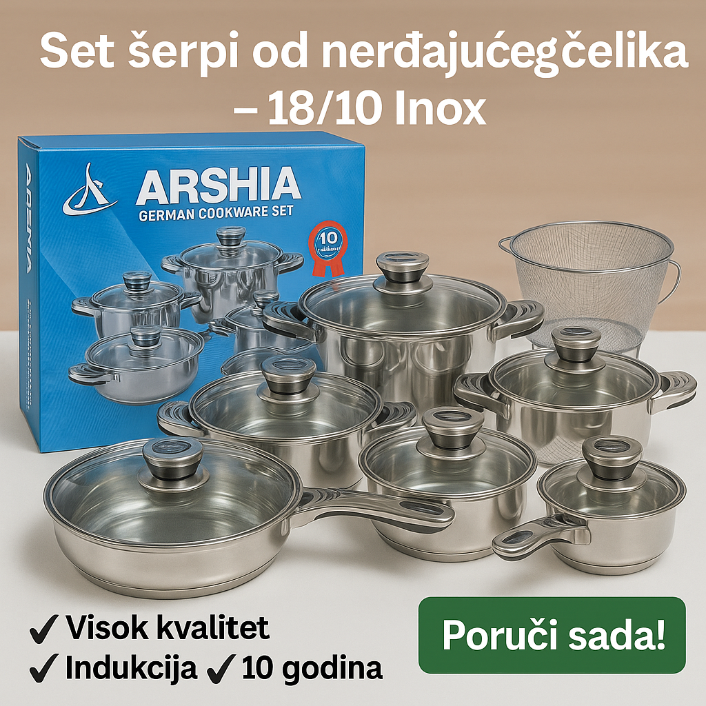 Set serpi za kuvanje od nerdjajuceg celika