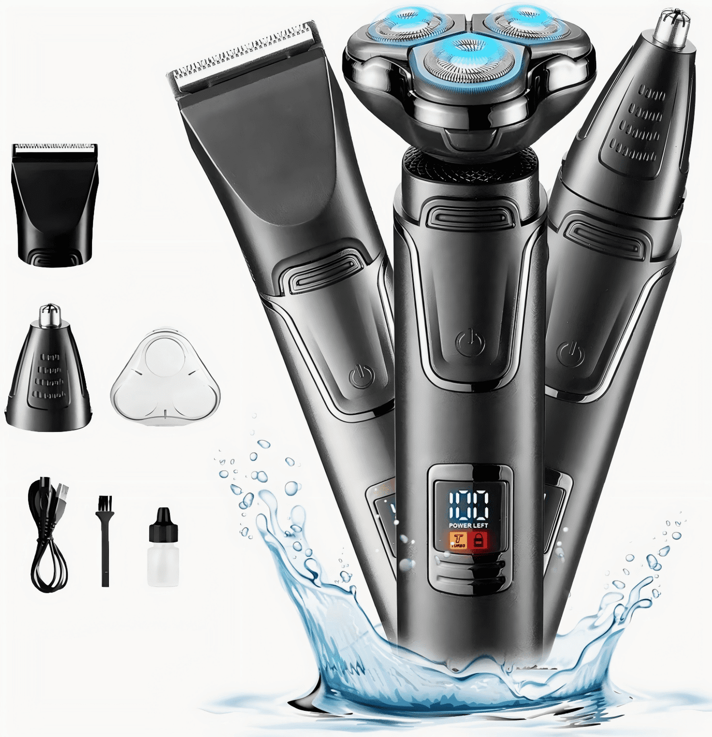 RAF – Električni brijač 3 u 1 (IPX7, USB, LED display)