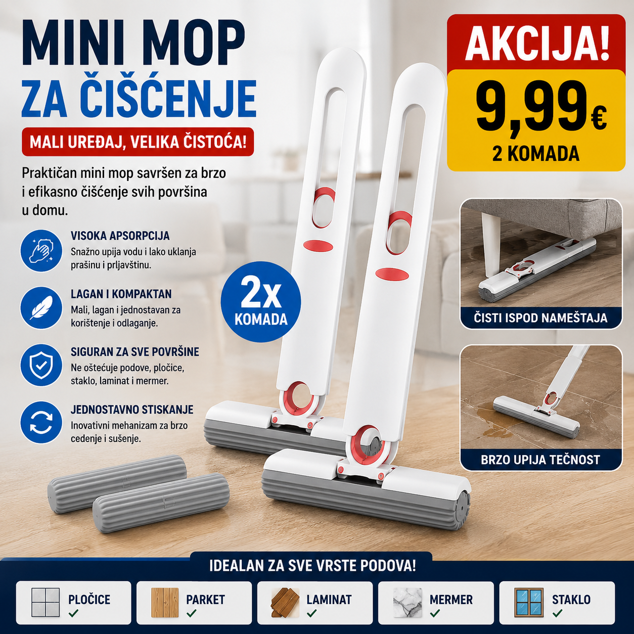Mini mop za čišćenje
